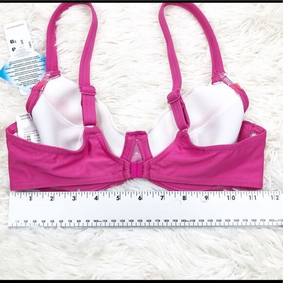 Freya Revival Sorbet Pink Rio Underwire Wide Tab Bikini Top Size 28D - Picture 7 of 7
